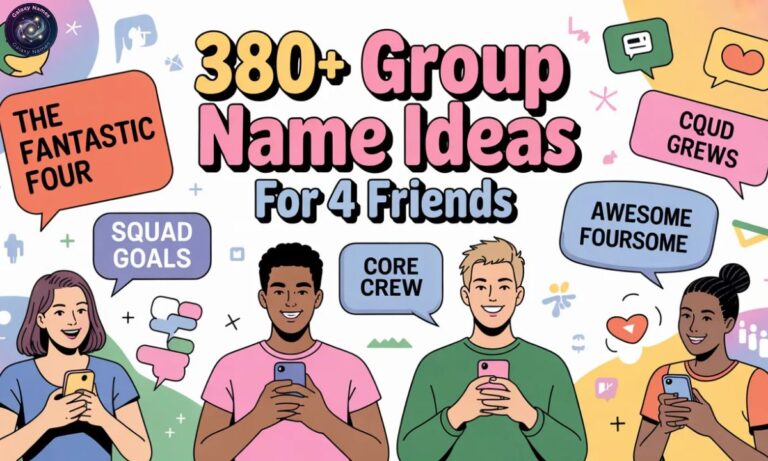 380+Group Name Ideas For 4 Friends Great For Chats Or Teams