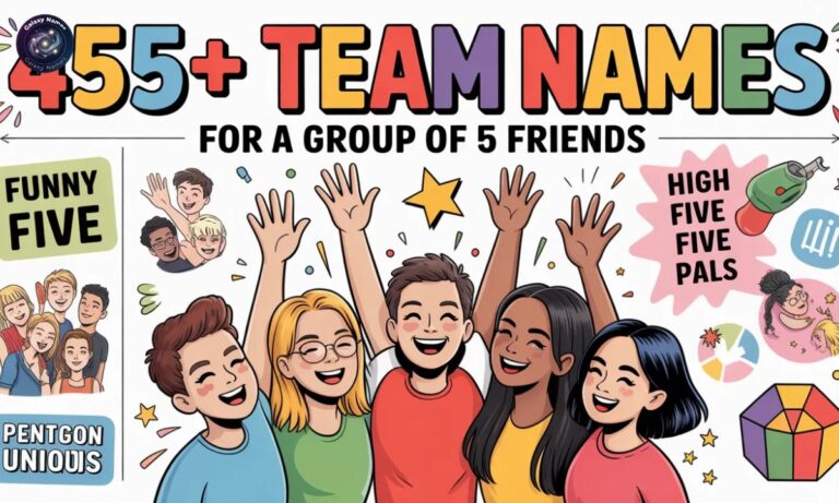 455+Team Names For A Group Of 5 Friends Funny & Unique