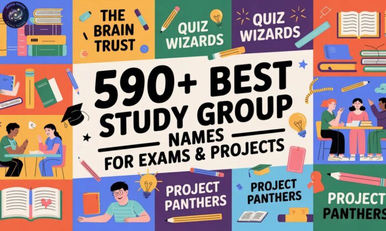 590+Best Study Group Names For Exams & Projects
