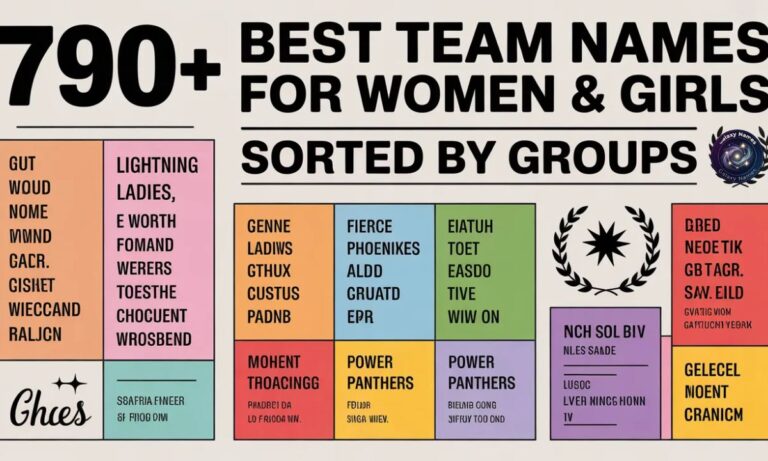 790+Best Team Names For Women & Girls Sorted By Groups