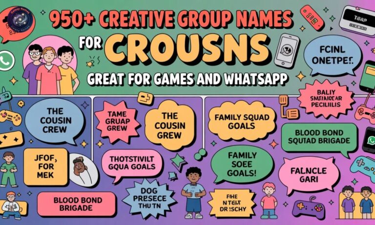 950+Creative Group Names For Cousins Great For Games And WhatsApp