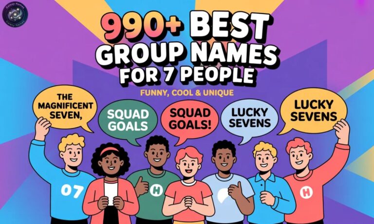 990+Best Group Names For 7 People Funny, Cool & Unique