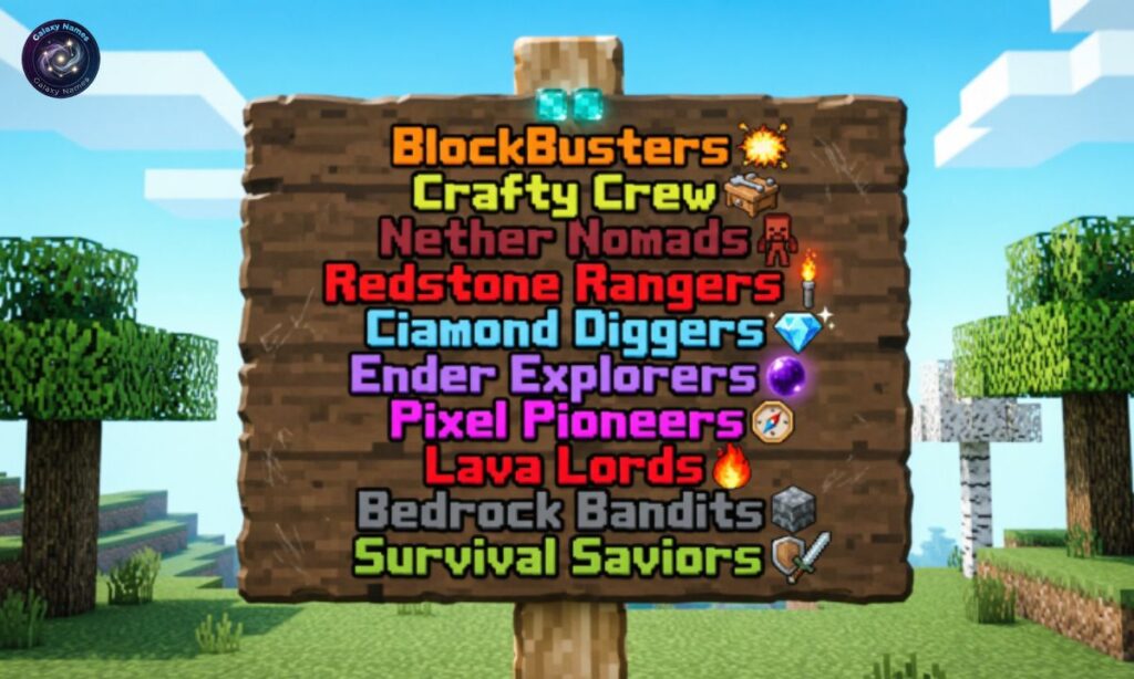 Catchy Minecraft Group Names