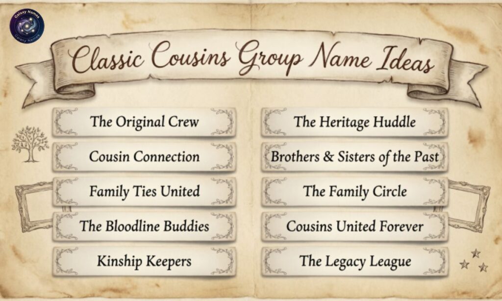 Classic Cousins Group Name Ideas