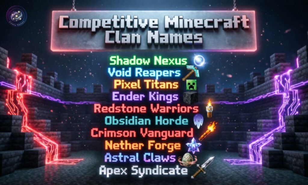 Competitive Minecraft Clan Names
