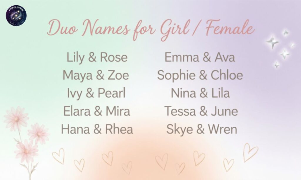 Duo Names for Girl Female