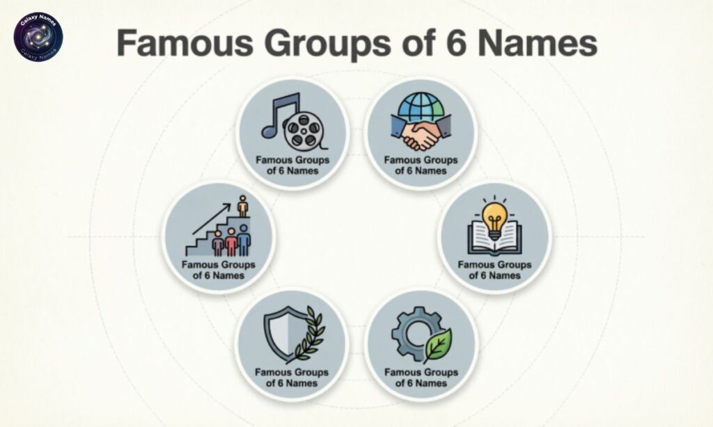 Famous Groups of 6 Names