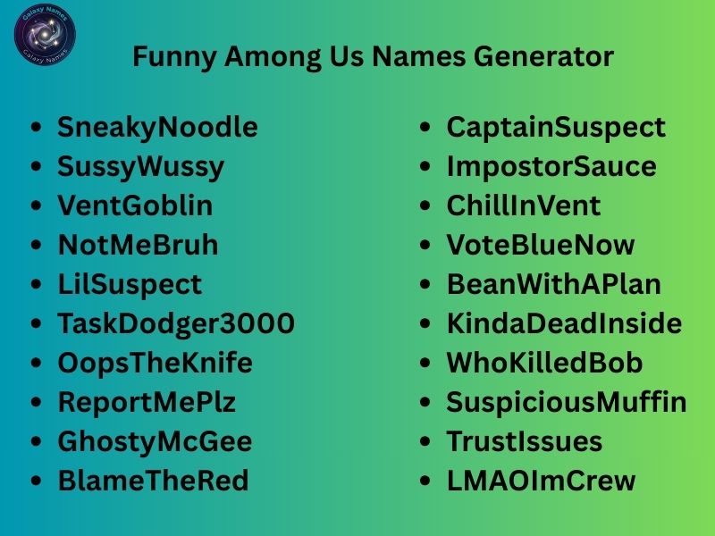 Funny Among Us Names Generator