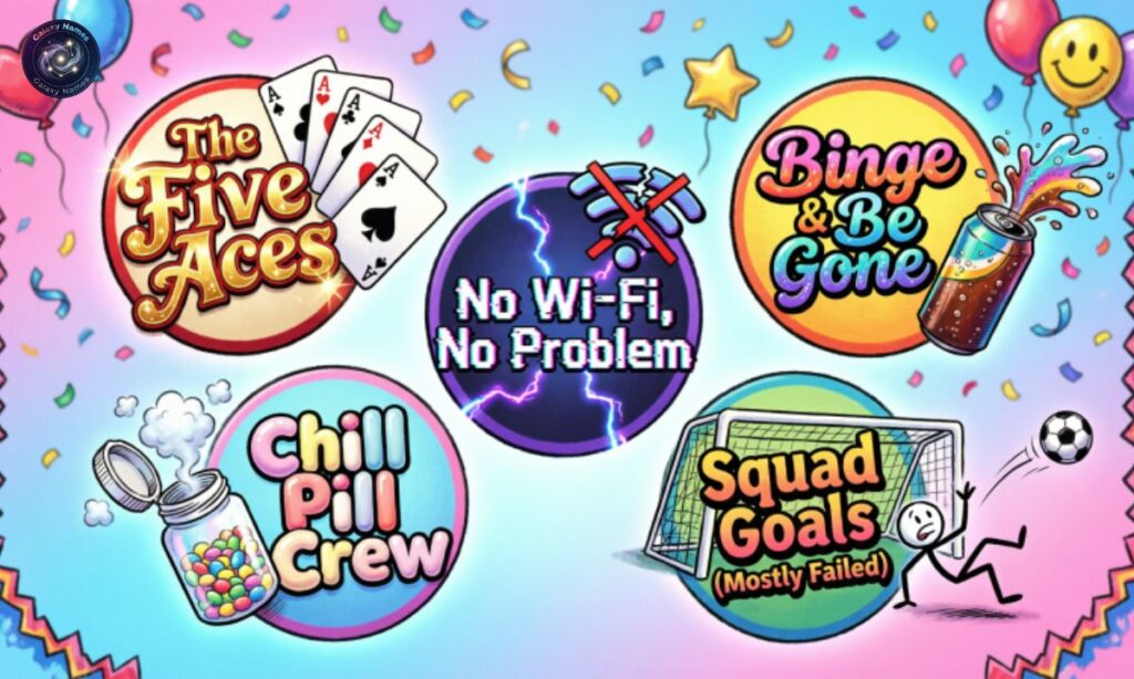 Funny Group Names For 5 Friends