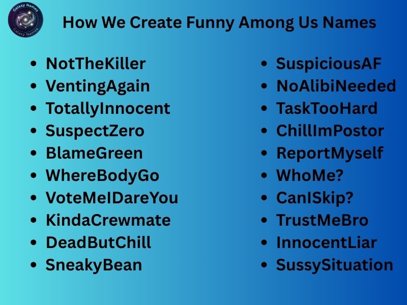 How We Create Funny Among Us Names