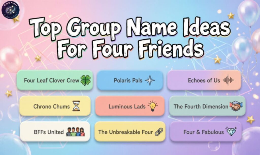 Top Group Name Ideas For Four Friends