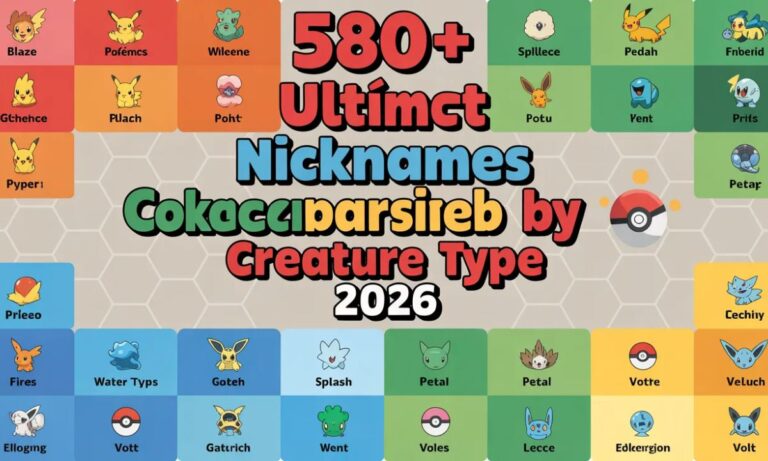 580+Ultimate Pokémon Nicknames Categorized By Creature Type 2026
