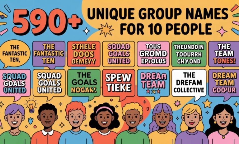 590+Unique Group Names For 10 People Funny & Creative
