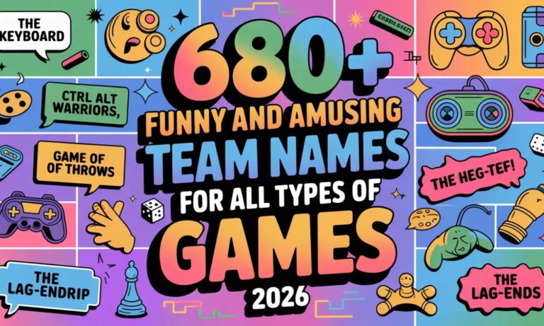 680+ Funny And Amusing Team Names For All Types Of Games 2026