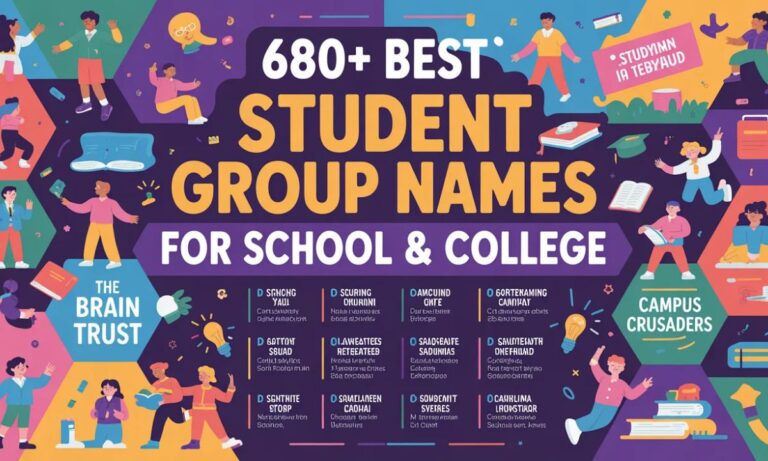 680+Best Student Group Names For School & College
