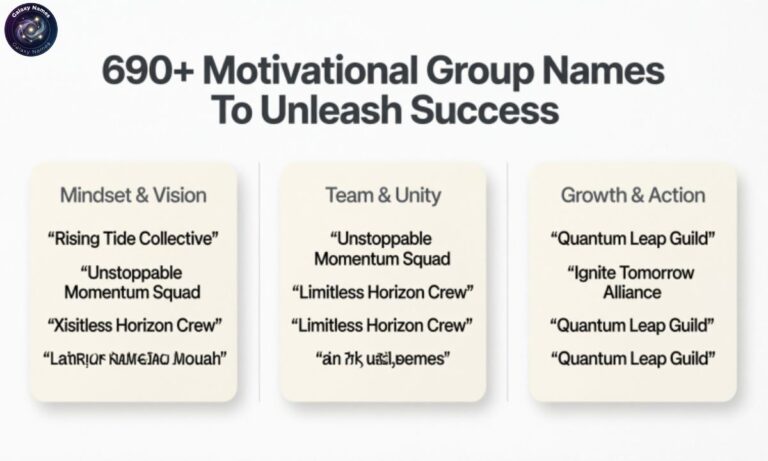 690+Motivational Group Names To Unleash Success
