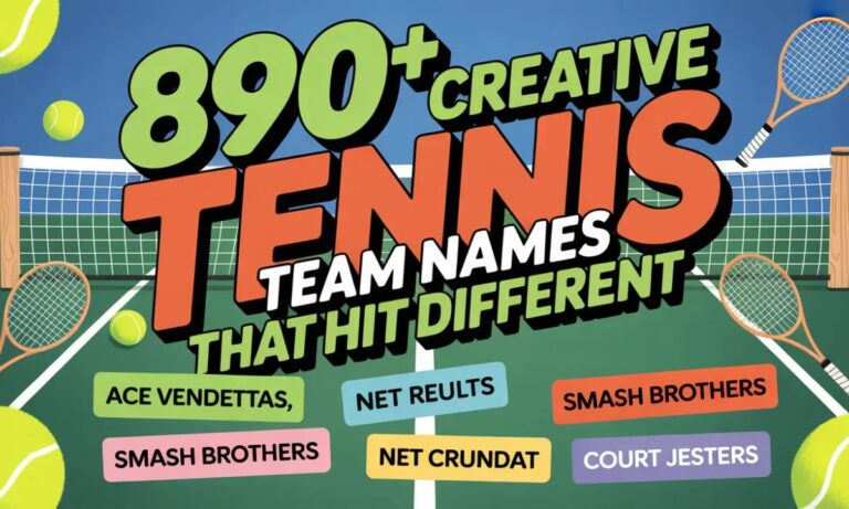890+Creative Tennis Team Names That Hit Different
