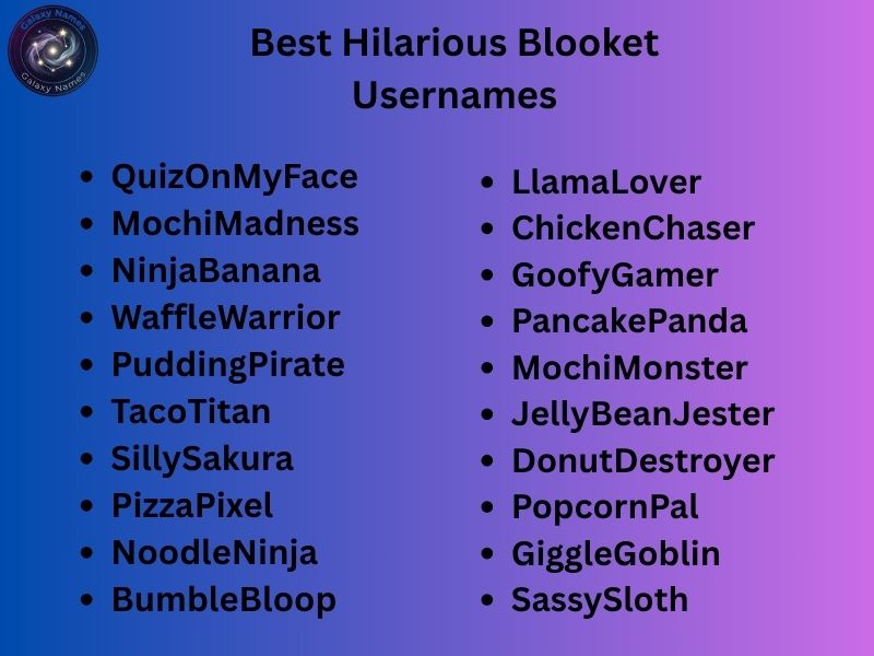 Best Hilarious Blooket Usernames
