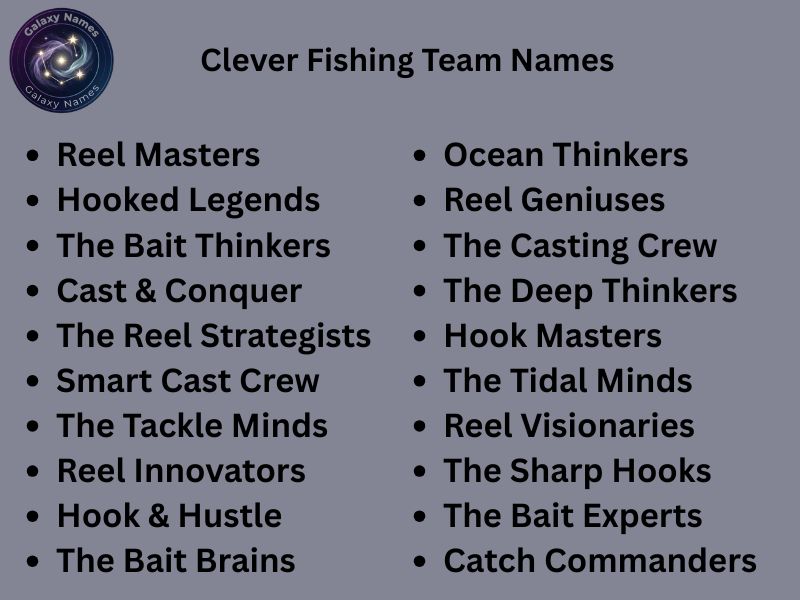 Clever Fishing Team Names