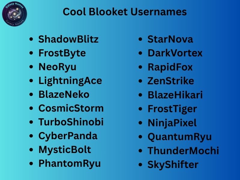 Cool Blooket Usernames