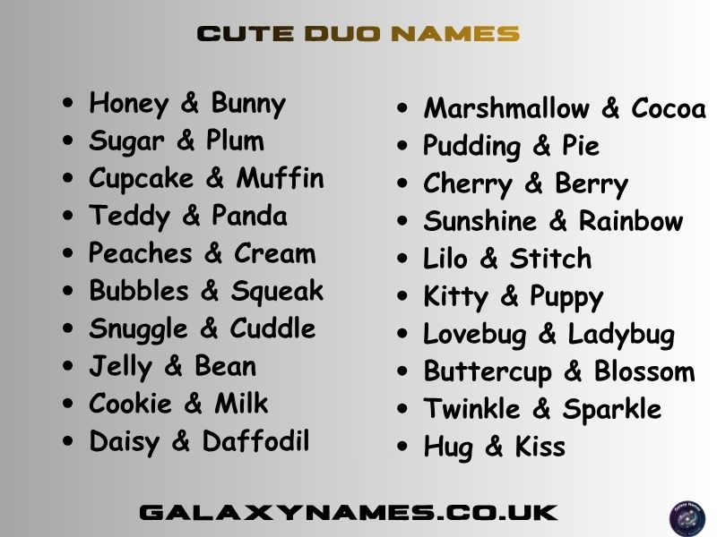 Cute Duo Names