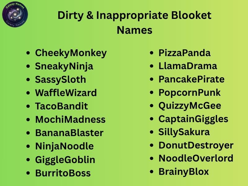 Dirty & Inappropriate Blooket Names
