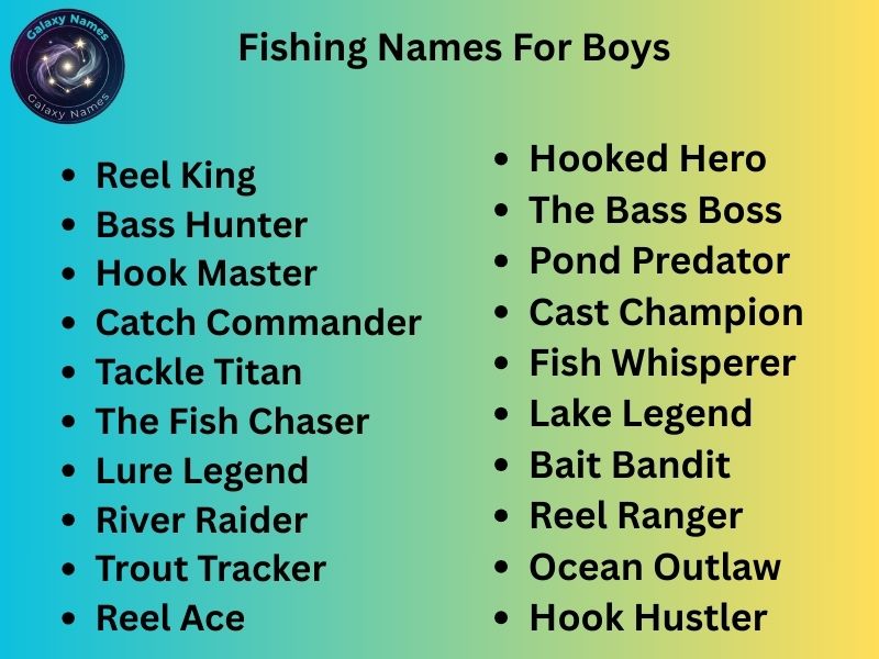 Fishing Names For Boys