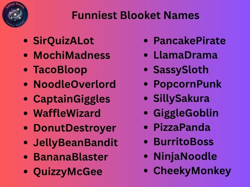 Funniest Blooket Names