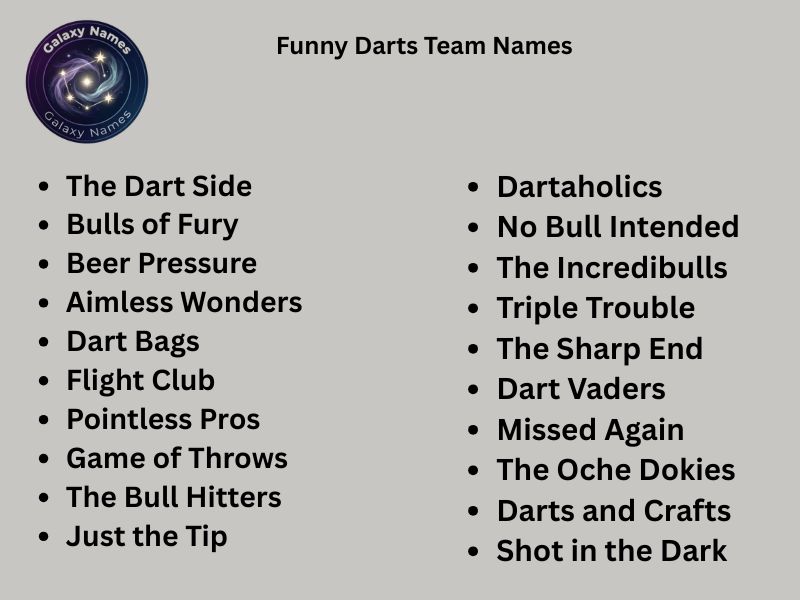 Funny Darts Team Names