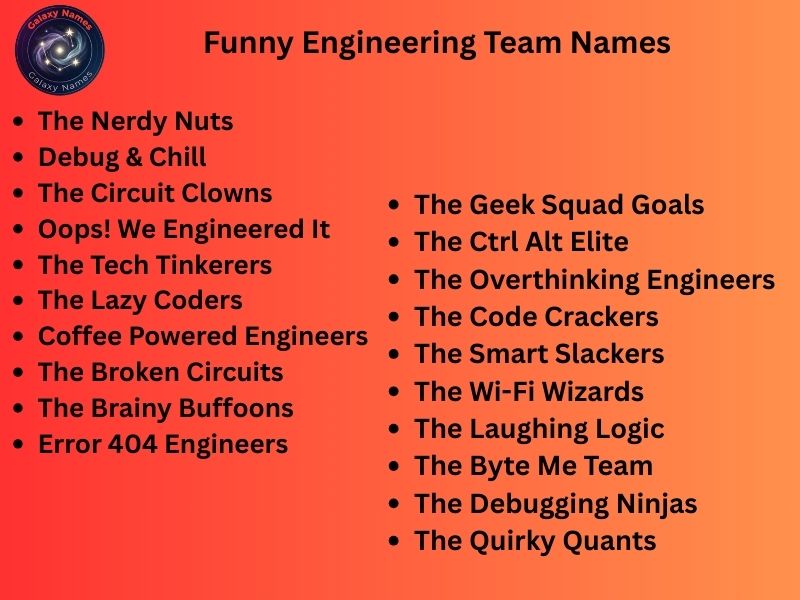 Funny Engineering Team Names