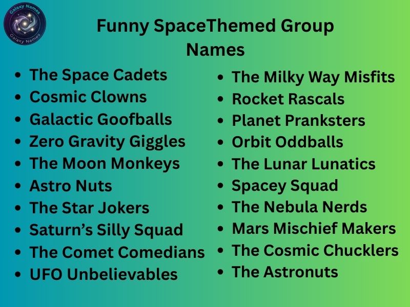 Funny SpaceThemed Group Names