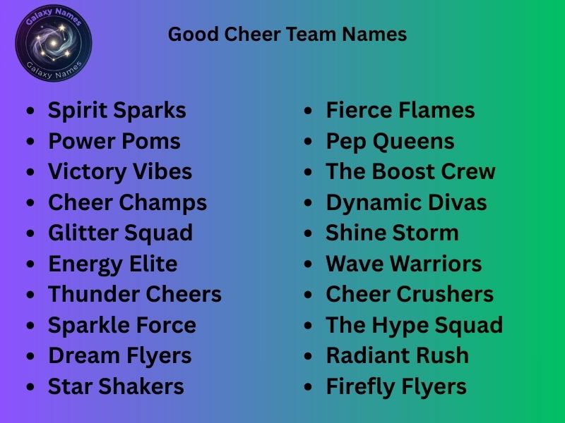 Good Cheer Team Names (1)