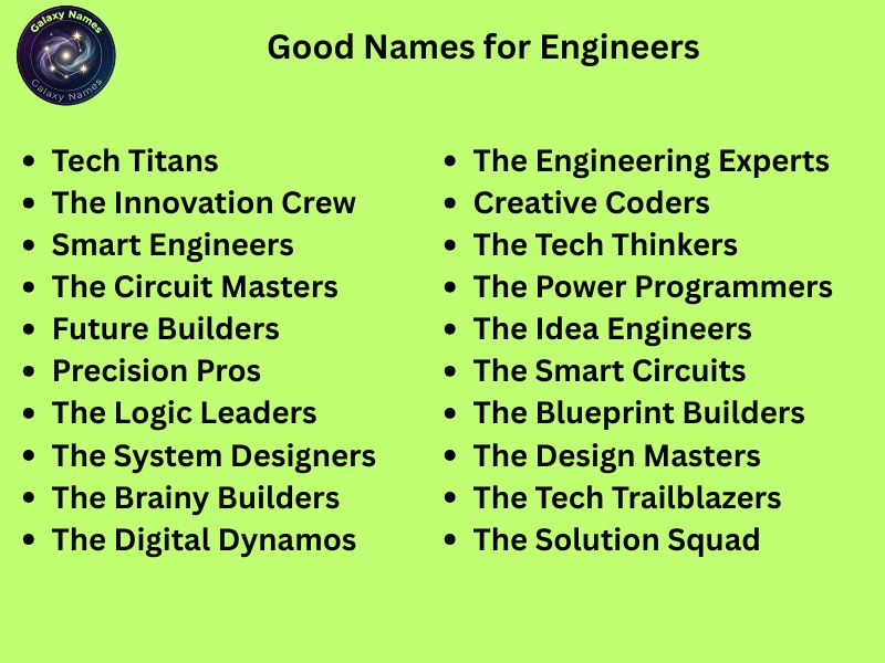 Good Names for Engineers