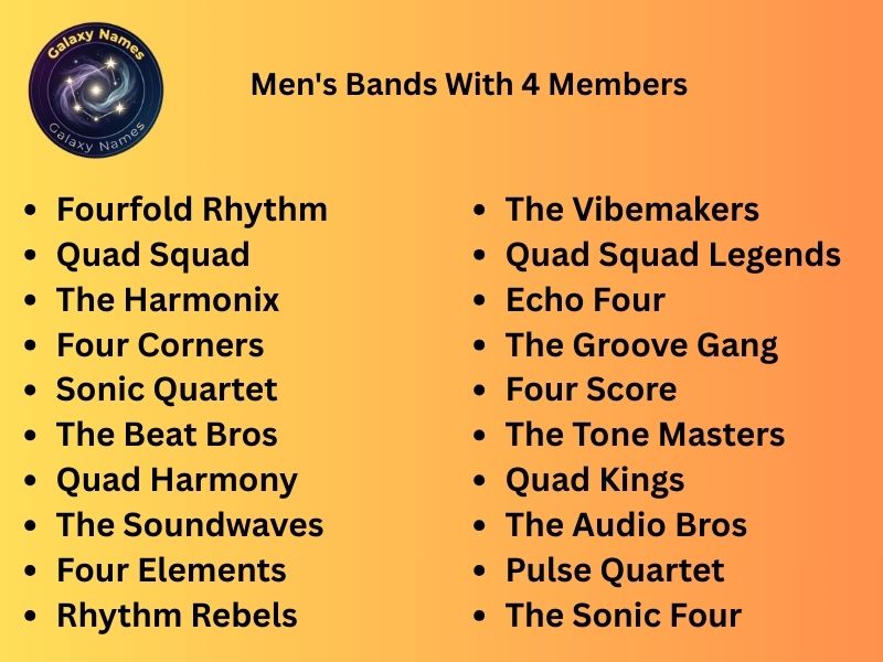 Men's Bands With 4 Members