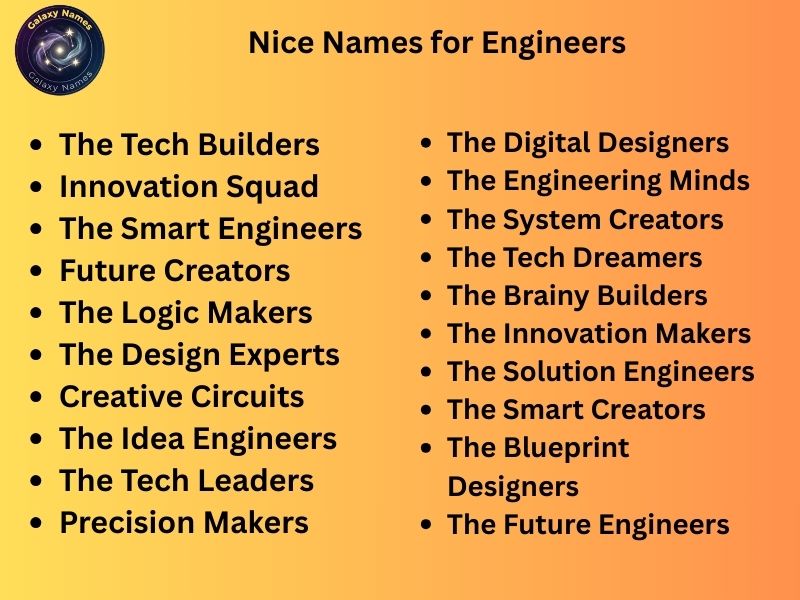Nice Names for Engineers