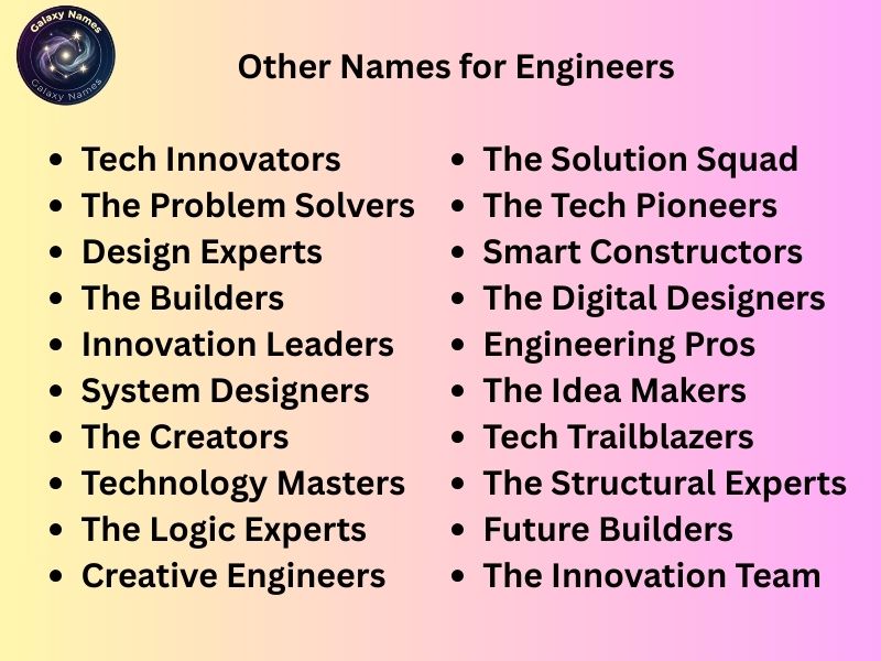 Other Names for Engineers