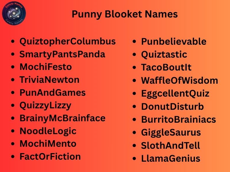 Punny Blooket Names