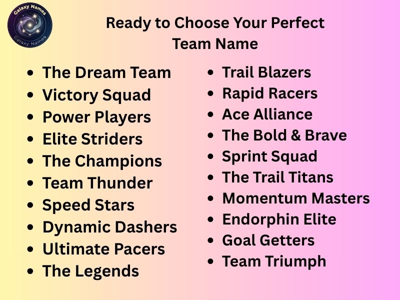 Ready to Choose Your Perfect Team Name