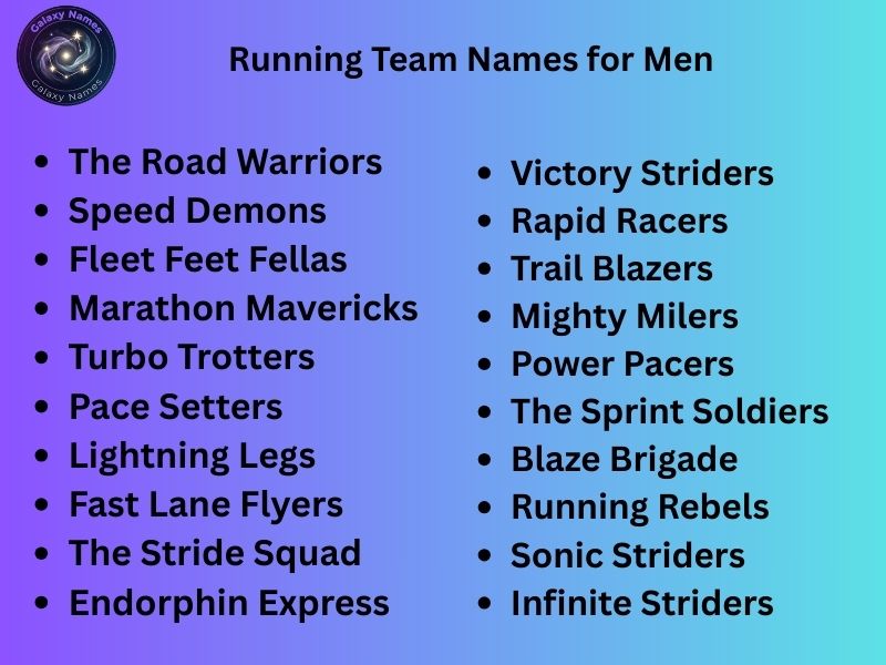 Running Team Names for Men