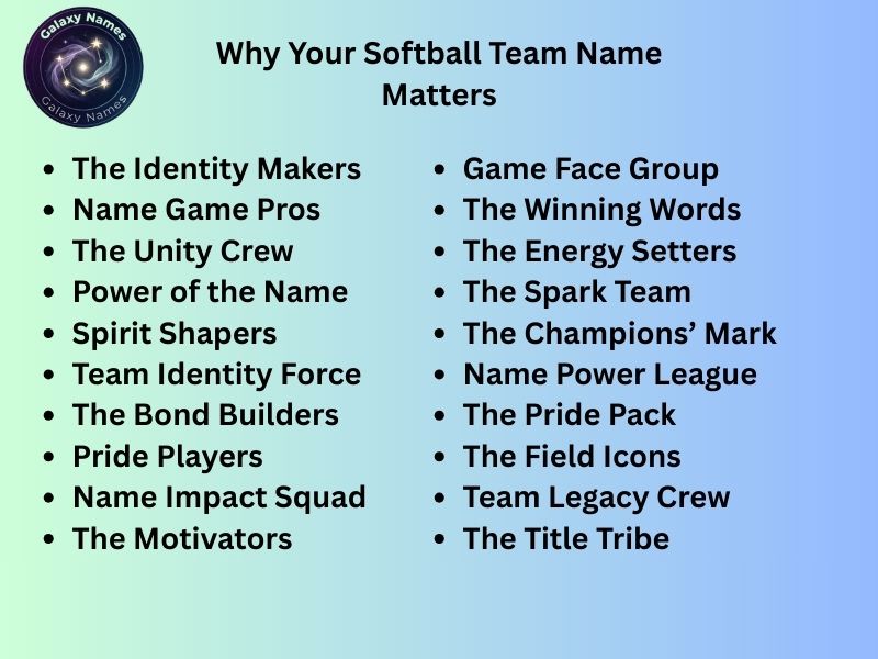 Why Your Softball Team Name Matters
