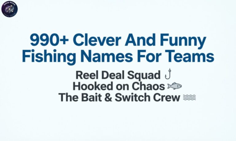 create an image about 990+Clever And Funny Fishing Names For Teams