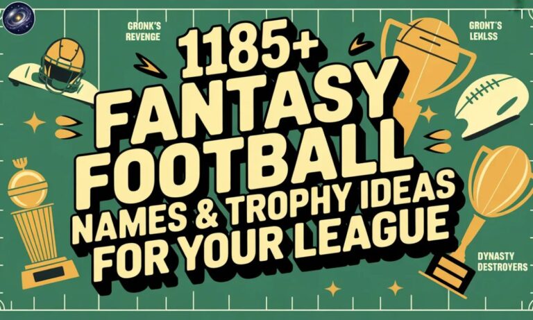 1185+ Fantasy Football Names & Trophy Ideas for Your League