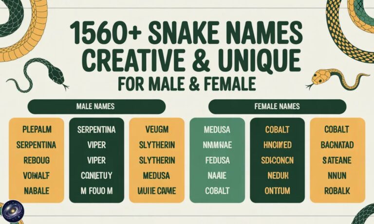 1560+ Snake Names Creative & Unique For Male & Female