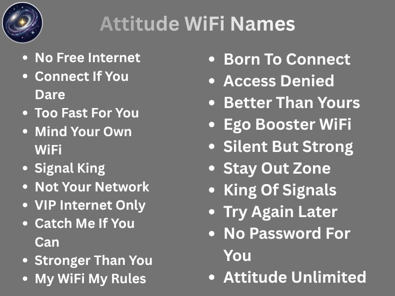 Attitude WiFi Names