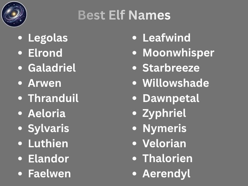 Best Elf Names