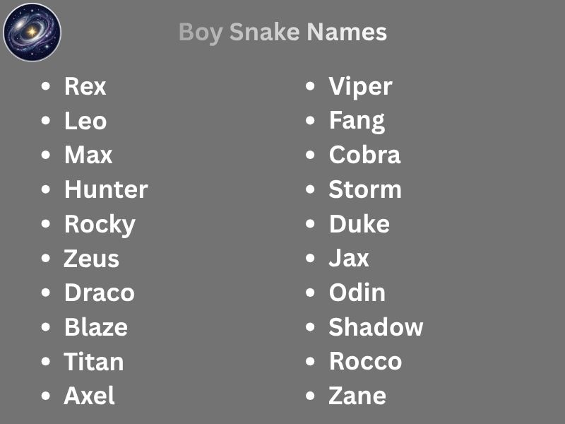 Boy Snake Names