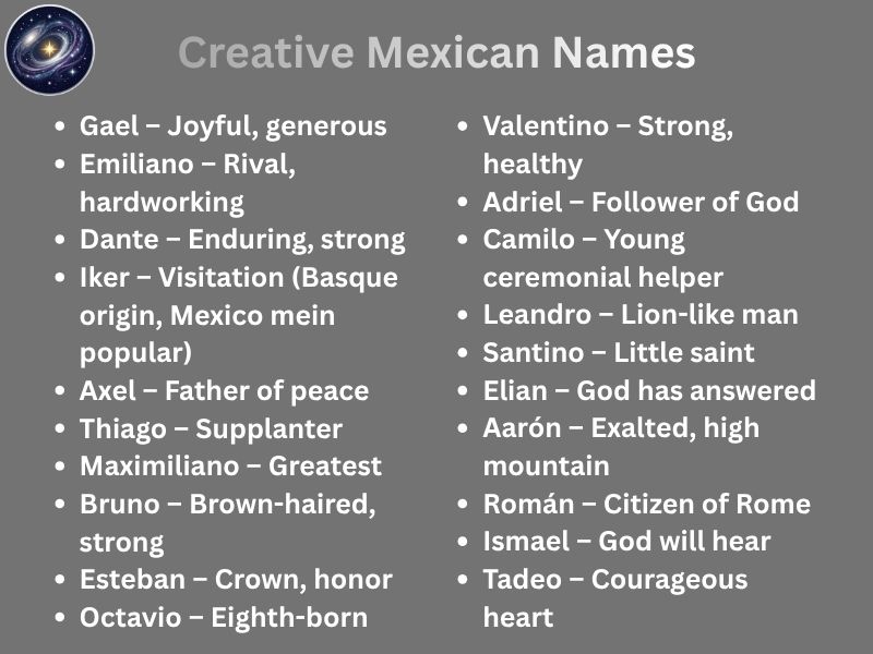 Creative Mexican Names