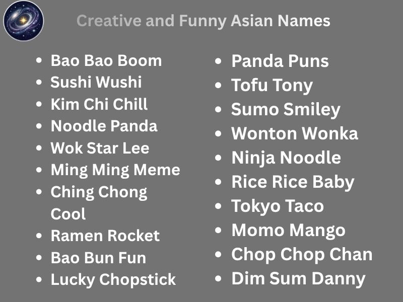 Creative and Funny Asian Names