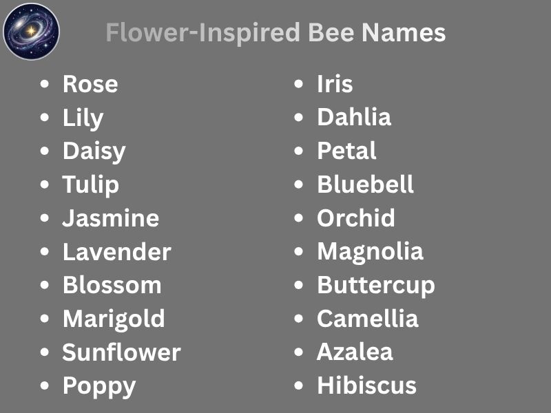 Flower-Inspired Bee Names