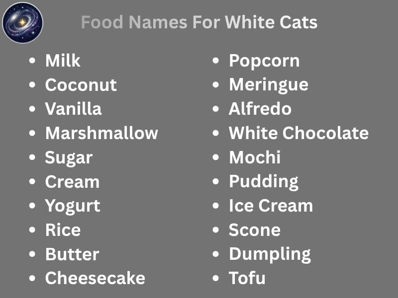 Food Names For White Cats